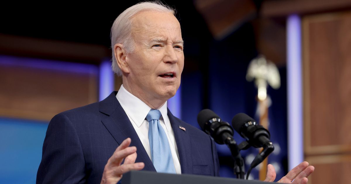 President Joe Biden gives remarks on new airline regulations his administration is pursuing during an event in the South Court Auditorium on the White House campus on Monday in Washington, D.C.