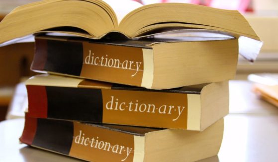 The above stock image is of dictionaries.
