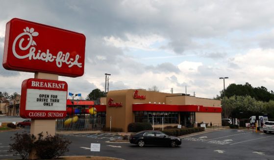 A Chick-fil-A in Austell, Georgia, is pictured on March 18, 2020.