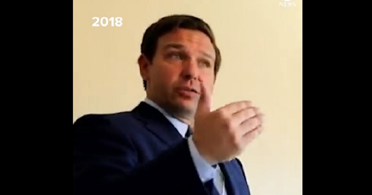 Now-Florida Gov. Ron DeSantis is pictured in a leaked video from 2018 as he prepared for a debate in the governor's race against Democrat Andrew Gillum.