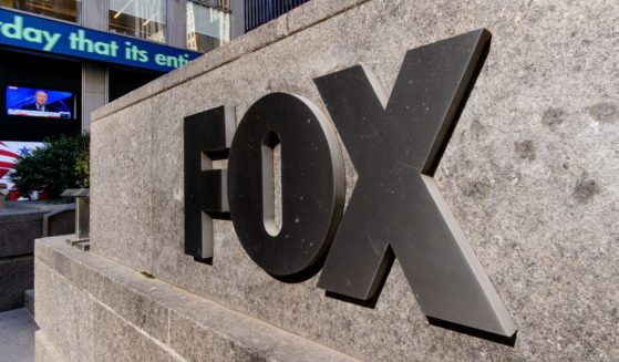 A view of the Fox logo outside the News Corp Building on 5th Ave. on March 21, 2023 in New York City. News Corp is the parent company of Fox News who has studios in the building.