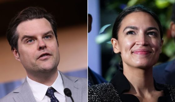 Rep. Matt Gaetz, left, and Democratic Rep. Alexandria Ocasio-Cortez, right, both backed the bipartisan Restoring Faith in Government Act on Tuesday.