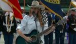 Jewel performs "The Star-Spangled Banner" Sunday at the Indy 500 in Indiana.