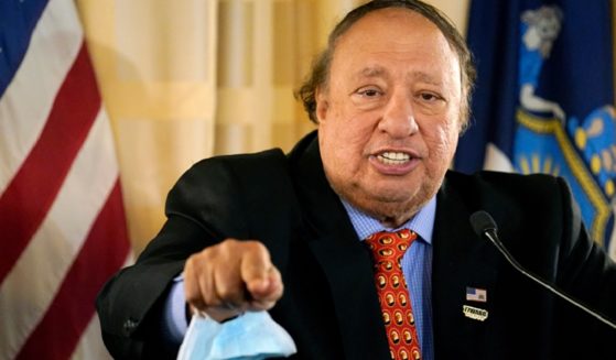 Businessman John Catsimatidis, the Gristedes grocery chain mogul, is pictured in a file photo from September 2020 news conference.