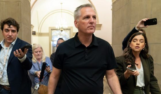 House Speaker Kevin McCarthy arrives to his office on Capitol Hill in Washington on Monday after striking a weekend deal on the nation's debt ceiling with President Joe Biden.