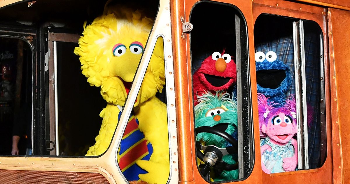 Sesame Street characters (L-R) Big Bird, Elmo, Cookie Monster, and Abby Cadabby attend HBO Premiere of Sesame Street's The Magical Wand Chase at the Metrograph on Nov. 9, 2017, in New York City.