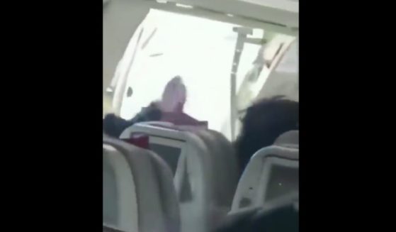A passenger on a South Korean jetliner was detained Friday after allegedly opening an emergency exit door while the plane was in the air.