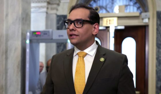 Rep. George Santos (R-NY) arrives at the U.S. Capitol for a vote on May 11 in Washington, D.C.