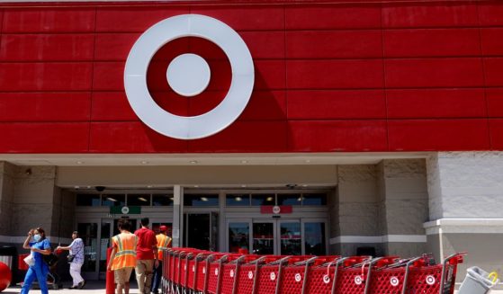 Carts are brought into a Target store on May 18, 2022, in Miami.