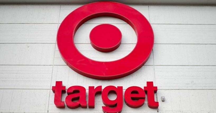 A sign for a Target store in Washington, D.C., is pictured on Aug. 17, 2022.