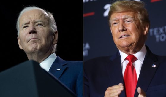 President Joe Biden, left, speaks at SUNY Westchester Community College in Valhalla, New York, on Wednesday. On the right, former President Donald Trump speaks at a campaign rally on April 27 in Manchester, New Hampshire.
