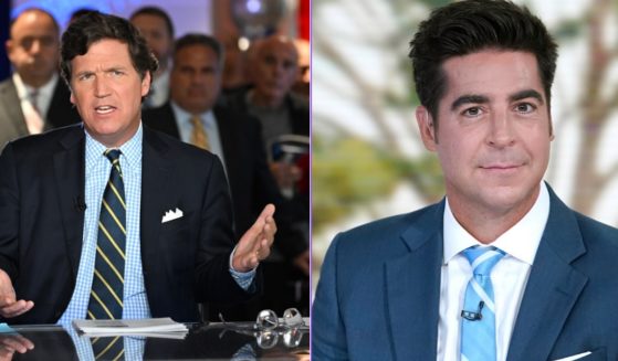 Former Fox News host Tucker Carlson, left; Fox News host Jesse Watters, right.