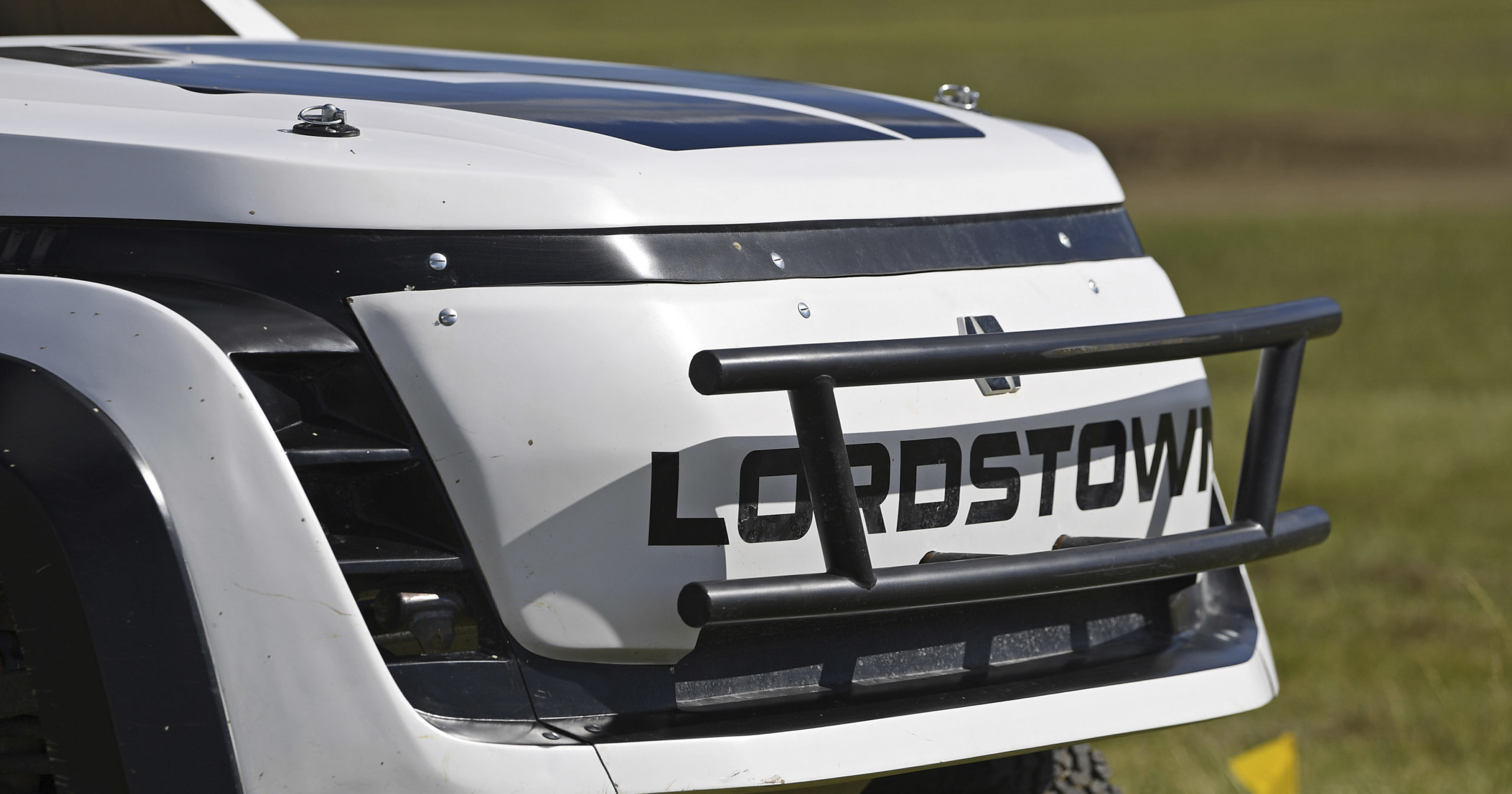 A Lordstown Motors pickup truck is displayed during a media tour of the company's complex in Lordstown, Ohio, on June 22, 2021.