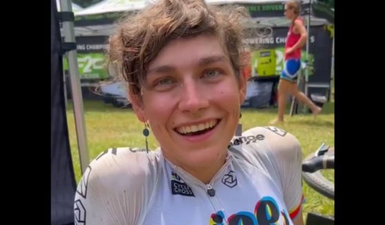 Austin Killips was all smiles after beating all the female competitors in the North Carolina race.