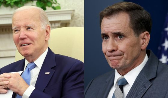 President Joe Biden delivers remarks during a meeting with Prime Minister of the United Kingdom on Wednesday, and National Security Council coordinator for strategic communications John Kirby attends a daily news briefing on March 22.