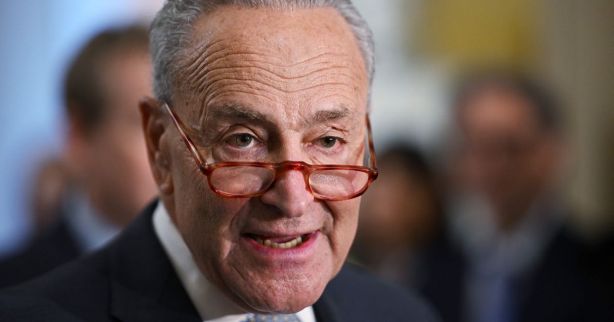 Senate Majority Leader Chuck Schumer speaks at a news conference in the U.S. Capitol in Washington, D.C., on Tuesday.