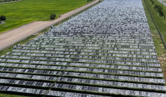 Following a Monday hailstorm in Nebraska, a solar panel project was left shattered.
