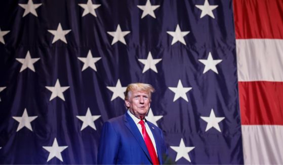 Former President Donald Trump speaks at the Georgia state GOP convention at the Columbus Convention and Trade Center in Columbus, Georgia, on June 10.