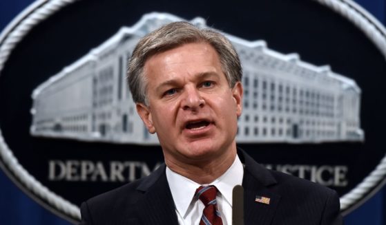Federal Bureau of Investigation Director Christopher Wray announces significant law enforcement actions related to the illegal sale of drugs and other illicit goods and services on the Darknet during a press conference at the Department of Justice Sept. 22, 2020, in Washington, D.C.