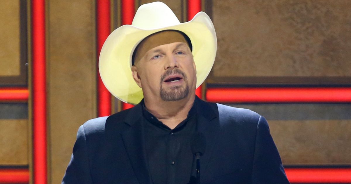 Garth Brooks speaks onstage at the 2021 CMT Artist of the Year in Nashville, Tennessee, on Oct. 13, 2021.