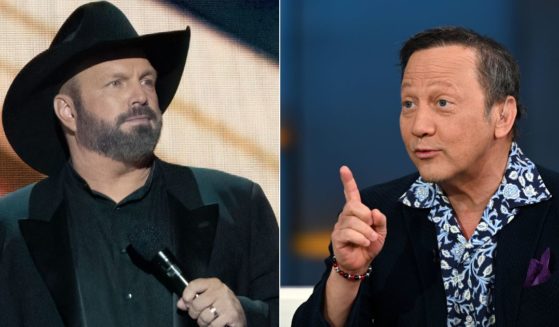 Actor Rob Schneider, right, called out country music star Garth Brooks, left, for his comments over the Bud Light boycott.