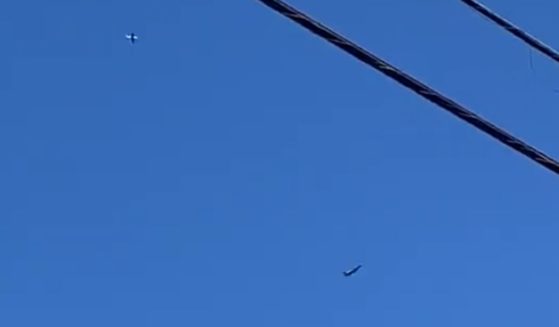 A Twitter user posted video of the intercept over Marin, California.