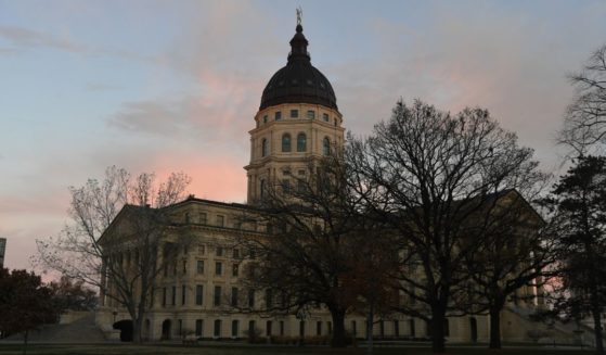 The Kansas capital building is pictured in Topeka on Nov. 8, 2022.