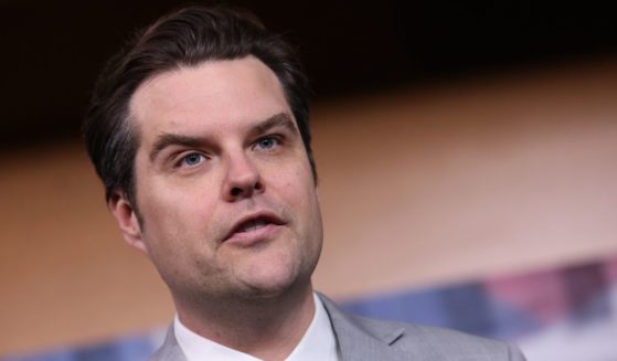 Rep. Matt Gaetz speaks at a press conference at the U.S. Capitol on March 28 in Washington, D.C.