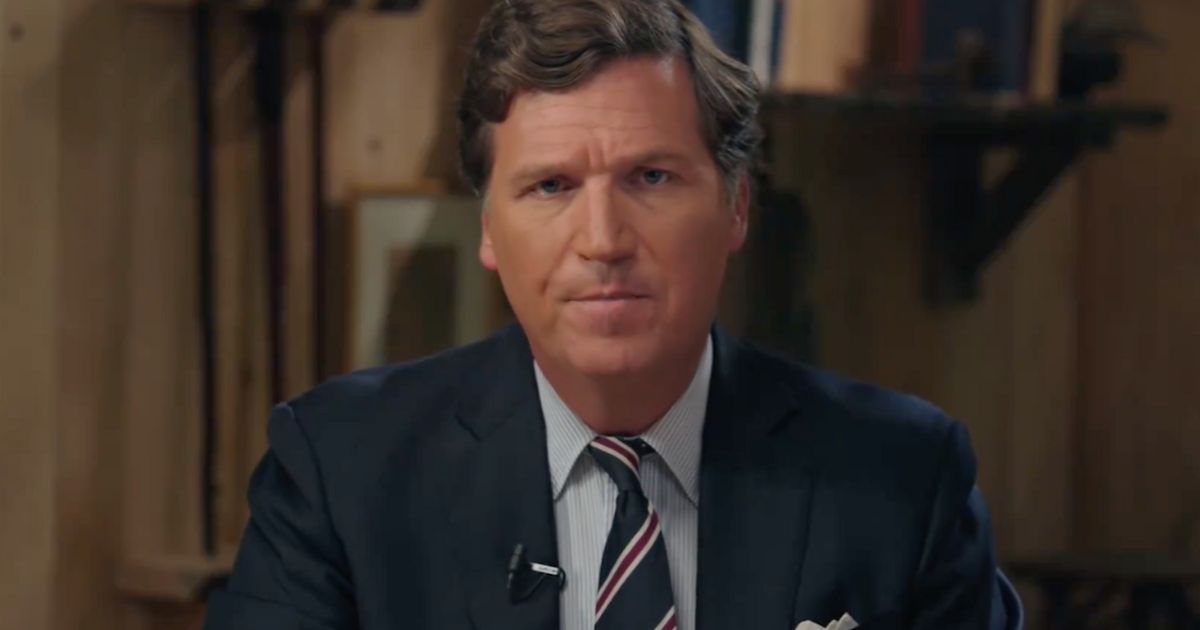 Tucker Carlson reacts to Trump’s indictment in new episode.