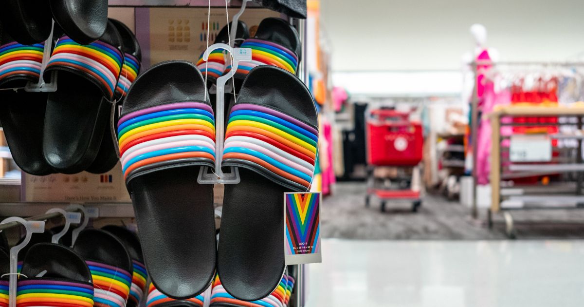 Pride Month apparel is seen on display at a Target store on in Austin, Texas on June 6.