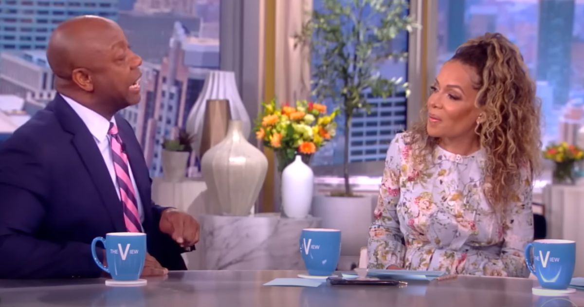 South Carolina Sen. Tim Scott talks to host Sunny Hostin on "The View."