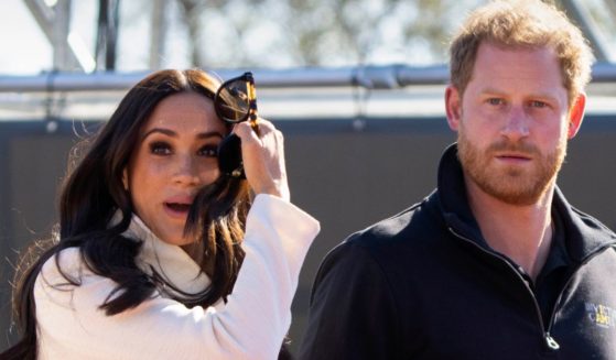 Prince Harry and Meghan, Duchess of Sussex, attend a track-and-field event at the Invictus Games in The Hague, The Netherlands, on April 17, 2022.