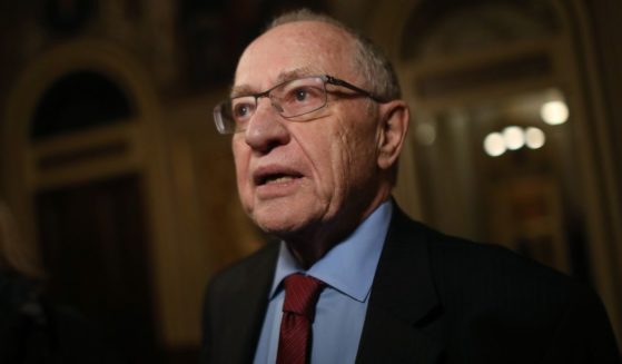 Attorney Alan Dershowitz, a member of President Donald Trump's legal team, speaks to the press in the Senate Reception Room during the Senate impeachment trial at the U.S. Capitol on Jan. 29, 2020, in Washington, D.C.