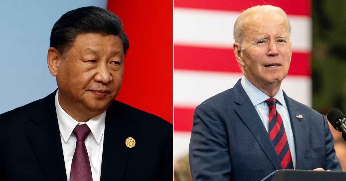 Chinese President Xi Jinping, left, attends the joint press conference of the China-Central Asia Summit in Xian, in China's northern Shaanxi province on May 19. President Joe Biden, right, speaks to service members and their families on Friday at Fort Liberty, North Carolina.