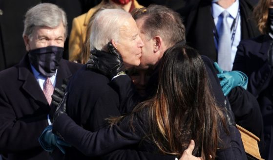 President Joe Biden hugs his son Hunter Biden and daughter Ashley Biden after being sworn in as U.S. president during his inauguration on the West Front of the U.S. Capitol on Jan. 20, 2021, in Washington, D.C.
