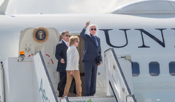 President Joe Biden, his son, Hunter, and sister Valerie, are pictured in an April file photo boarding Air Force One to leaving Dublin, Ireland.