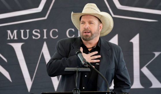 Garth Brooks speaks at the 2023 Music City Walk of Fame Induction ceremony at Music City Walk of Fame on May 4 in Nashville, Tennessee.
