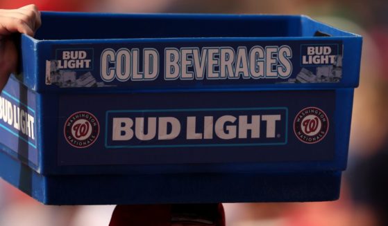 A vendor sells Bud Light beer and other beverages during the Washington Nationals and Philadelphia Phillies game at Nationals Park on Saturday in Washington, D.C.