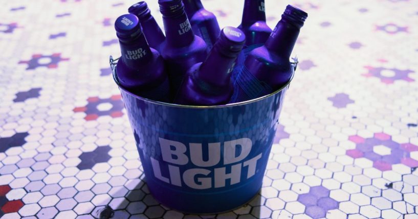 Bud Light on display at the G-Eazy performance for Bud Light's Dive Bar Tour at the Blue Nile on Aug. 30, 2017, in New Orleans.