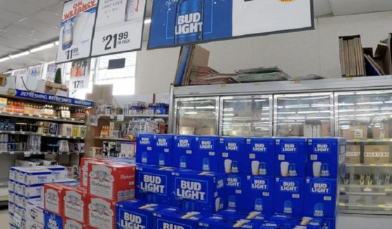 Bud Light, Budweiser and other beer on sale at a Piggly Wiggly store in Warrenton, Georgia.