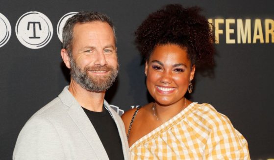 (L-R) Kirk Cameron and Ahna Cameron attend the Premiere of LIFEMARK at Museum of the Bible on September 7, 2022 in Washington, DC.