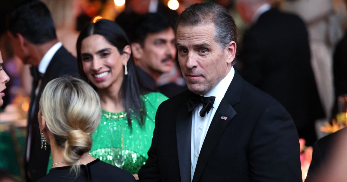 Hunter Biden is pictured during a state dinner at the White House where President Joe Biden and first lady Jill Biden hosted Indian Prime Minister Narendra Modi.