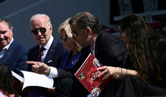 US President Joe Biden and First Lady Jill Biden joined by Hunter Biden, and Ashley Biden attend their granddaughter Maisy Biden's graduation from the University of Pennsylvania at Franklin Field on May 15, 2023 in Philadelphia.