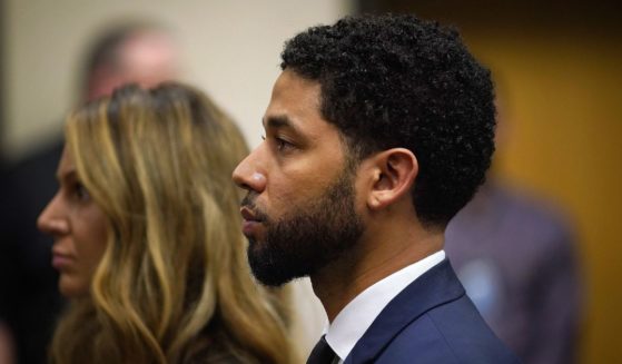 Jussie Smollet appears at a hearing for judge assignment with his attorney Tina Glandian at Leighton Criminal Court Building, on March 14, 2019, in Chicago.