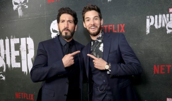 Jon Bernthal and Ben Barnes attend "Marvel's The Punisher" Seasons 2 Premiere at ArcLight Hollywood on Jan. 14, 2019, in Hollywood, California.