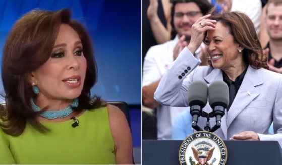Fox News commentator Judge Jeanine Pirro, left, slammed Vice President Kamala Harris, right, saying she has set a dangerous precedent for women.