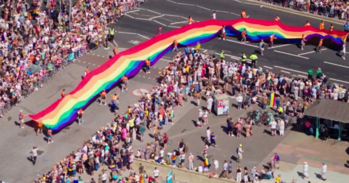 The above still is from the Disney+ "Pride from Above" documentary.