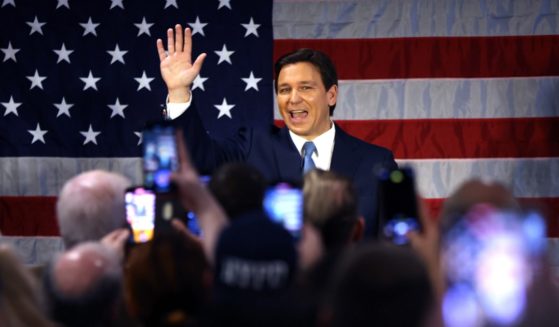 Florida Gov. Ron DeSantis waves to a crowd in a file photo from New York City in February.
