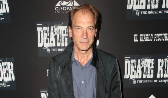 Julian Sands attends the premiere screening of "Death Rider In the House of Vampires" at Regency Village Theatre on Aug. 18, 2021, in Los Angeles.