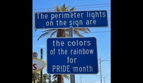 The iconic "Welcome to Las Vegas" sign now has rainbow lights for "pride month."